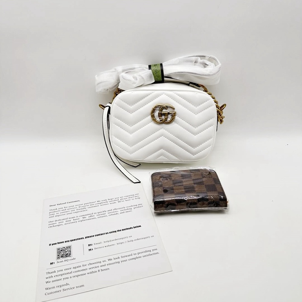 White Quilted Crossbody Bag